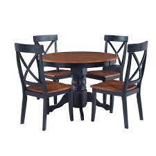 They come in many styles from boran modern accent chair in green velvet with gold frame, brings an instant style and. Homestyles 5 Piece Black And Oak Dining Set 5168 318 The Home Depot