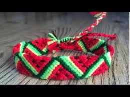 Cok Kolay Ipten Bileklik Yapimi Karpuz Bileklik Yapimi Friendship Bracelet Watermelon Slices Youtube Orgu Bileklik Modelleri Bileklik Desenler