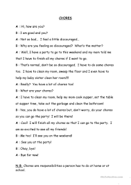 Chores Dialogue English Esl Worksheets For Distance Learning And Physical Classrooms Anna drama dialogues | anna drama whatsapp status. chores dialogue english esl