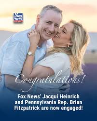 Congratulations to Fox News' Jacqui Heinrich and Pennsylvania Congressman Brian  Fitzpatrick on their engagement. The senior The White House correspondent  called it a 'fairy tale' moment in southern France.