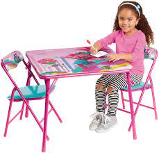 4.7 out of 5 stars. Amazon Com Trolls Activity Table Sets Folding Childrens Table Chair Set Includes 2 Kid Chairs With Non Skid Rubber Feet Padded Seats Sturdy Metal Construction Toys Games