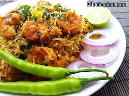 Prawns Biryani Hyderabadi Style Recipe Foodvedam In 2020 Prawn Biryani Recipes Biryani Recipe Biryani