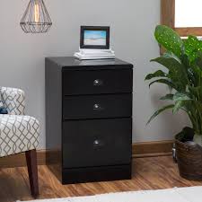 Belham Living Cambridge 3 Drawer Wood File Cabinet Black From Hayneedle Com Filing Cabinet Wood File Drawer Filing Cabinet