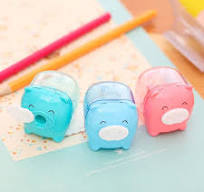 Adorable Pig Shaped Pencil Sharpener With Storage - Cute Desk Organizer For  School & Office Supplies