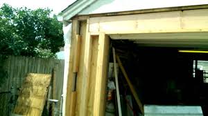 Determine the door width, in feet. Garage Overhead Door Framing Rebuild Youtube
