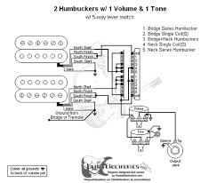 5 way switch wiring diagram. Guitar Wiring Diagrams 2 Humbuckers 5 Way Switch 1 Volume 1 Tone