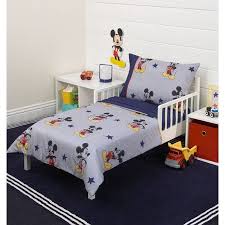 Disney 4 Piece Mickey Mouse 90th Birthday Toddler Bedding Set Walmart Com Toddler Bed Set Toddler Bedroom Sets Toddler Bed