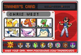 Make your own trainer card at this site, no experience required! My Pokemon Trainer Card By Senordunut On Deviantart
