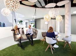 This Office Space Is Designed To Encourage Informal And Accidental Meetings Office Space Design Creative Office Space Office Interiors