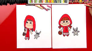 Erase unnecessary lines from the hair. How To Draw Little Red Riding Hood Art For Kids Hub