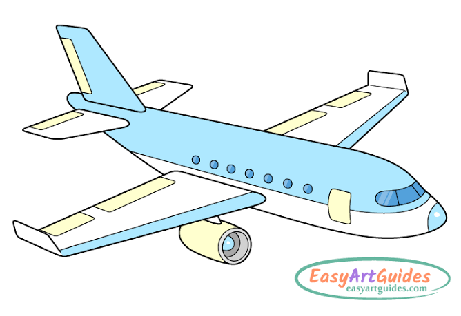 How to Draw an Airplane Step by Step - EasyArtGuides