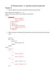 Pytest_generate_tests allows one to define custom parametrization schemes or extensions. Quiz Lessons 6 8 Docx Ist 230 Quiz Lessons 6 8 Questions Are Worth 10 Points Each Chapter 6 1 Write An Algorithm In Pseudo Code With The Following Course Hero