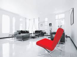 Modern elegant living room wallpaper beside the fireplace. 20 Colors That Jive Well With Red Rooms