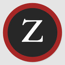 Z Initial Z Letter Z Modern Red Black Stickers Zazzle Com Black Stickers Letter Z Lettering