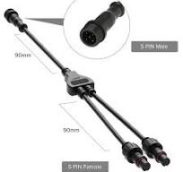Small Size 2/3/4/5 Pin Waterproof 1-to-2 Y Splitter Cable Connector