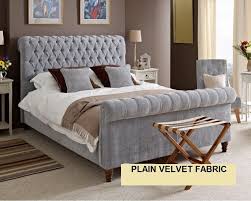 5ft grey velvet bed frame king size plain velvet bedstead chesterfield velvet bed frame king bed frame king size bed frame