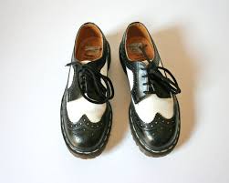 Black And White Wingtip Doc Martens Reserved For Nicole Demby Two Toned Doc Martens Wingtip Etsy Doc Martens Doc Martens Boots Black Shoes