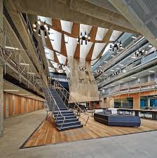 The Atrium Features A Faceted Wooden Structure Called The Suspended Studio Architecture Melbourne Architecture Architecture Design