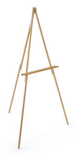 Wood Display Easel For Floor Standard Tripod Design 34 X 59 5 Natural Display Easel Easel Wood Display