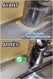Comment Faire Disparaitre Les Taches De Calcaire Sur L Inox Avec Du Vinaigre Blanc Astuce Menage Nettoyer Maison Calcaire