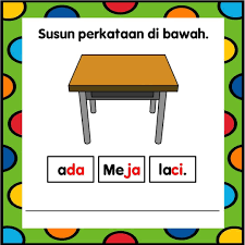 Gulung kertas, dlm ada perkataan tertentu, murid kena buat ayat dengan perkataan tersebut. Blog Perkongsian Ilmu Bersama Cikgu Sal Susun Perkataan Menjadi Ayat Mudah