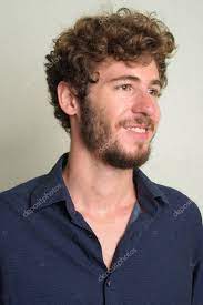 Face Of Happy Young Bearded Businessman With Curly Hair Thinking Stock Affiliate Young Bearded Face Happy Curly Hair Styles Curly Hair Men Beard