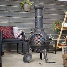 Will you go for a propane patio heater, natural gas patio heater or an infrared patio heater? La Hacienda Cuba Cast Iron Steel Chiminea Diy At B Q