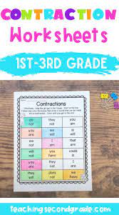 Contractions Contraction Worksheets School Age Activities Classroom Life Literacy Center Activity