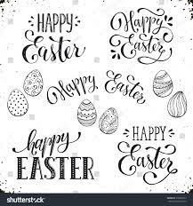 Easter brings fun, easter bring happiness, easter brings god's endless blessings, easter brings love and the freshness of spring. Hand Written Easter Phrases Greeting Card Text Templates With Easter Eggs Isolated On White Background Happy Easter Lettering Lettering Foto Ostern Ostereier