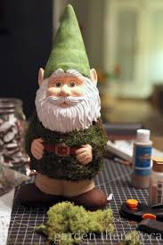 Press it down into the glue to keep it on securely. Oh Gnome A Mossy Diy Garden Therapy