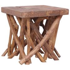 Nothing creates the rustic northwoods atmosphere like a log coffee table and end tables. Log Coffee Table 40x40x40 Cm Solid Wood