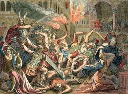 akg-images - Alaric, King of the Visigoths, storms Rome in the year 410