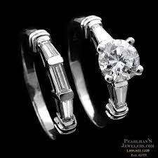 Round and baguette diamonds alternate along this gorgeous anniversary band for her. Scott Kay Baguette Side Diamond Ring