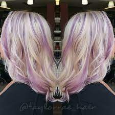 Next, read up on other blonde hair color options. Blonde With Purple Highlights By Taylor Rae Hotonbeauty Com Lilac Hair Hair Styles Purple Hair Highlights