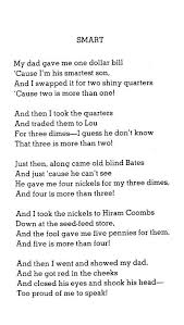 Use With Money Unit Funny Poems Silverstein Poems Funny Poems For Kids