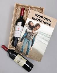 Personalised Photo Duo Wine Crate Fine Alcohol Gifts Wine Crate Alcohol Gifts Delivery Gifts