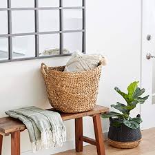 Add unique, attractive storage options and texture to your home with pier 1's decorative baskets in various colors, sizes. Deco 79 Large Seagrass Woven Wicker Basket With Arched Handles Rustic Natural Brown Finish As Coastal Decorative Accent Or Storage 21 W X 17 L X 17 H Buy Online In Bahamas