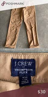 Tan J Crew Thompson Flex Tech Pants W34 L32 J Crew Pants Chinos Pants