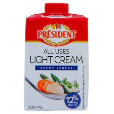 The brick of president uht cream for thickening and cooking is especially appropriate for restaurants and canteens. Buy President Light Cooking Cream 200ml Online Lulu Hypermarket Uae