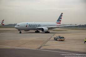 With a flying time scheduled at well over 10 hours, there was plenty of time to get a good sense of what the american airlines premium economy cabin and service are all about. Airplane Art American Airlines Boeing 777 200er Preparing To Depart London Heathrow Economy Class Beyond