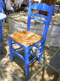 Blue Chair In Lefkes Paros Blue Chair Paros Chair