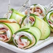 Roules De Concombre Au Jambon Et St Moret Recette Recettes De Cuisine Recette Apero Dinatoire Recette Aperitif Dinatoire