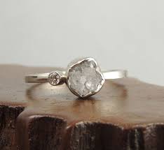 14k White Gold Rough Diamond Ring Handmade By Pointnopointstudio 1100 00 Handmade Engagement Rings Rough Diamond Engagement Ring Rough Diamond Ring