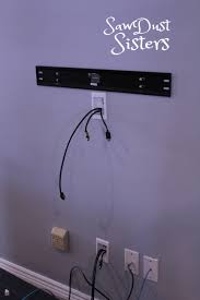 Bryan mounted a swivel mount and in twenty minutes it was up on the wall. How To Mount A Flat Screen Tv And Hide Cords Inside The Wall Sawdust Sisters