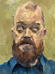 Portrait. Daryl J Hembrough in a smaller work.