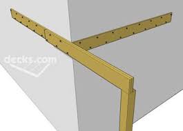 decks com installing a ledger board around a corner building a deck deck installation deck fire pit