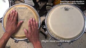 Congas Latin Percussion Beat 4 Heel Finger Motion Lesson Tutorial Ericblackmonmusichd Youtube Congas Latin Percussion Drums
