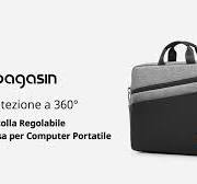 bagasin Borsa a Tracolla per PC, Borsa Messenger per Porta Laptop 15 15,6  16 Pollici, Custodia per PC Computer Portatile, Valigetta Tessuto ...