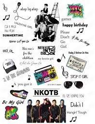 Nkotb Full Sheet Waterslide Decal Sheet Sealed Ready To Use New Kids On The Block Nkotb Decal Sheets