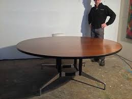 Herman Miller 6 Foot Round Walnut Conference Table Conference Table Walnut Conference Table Table